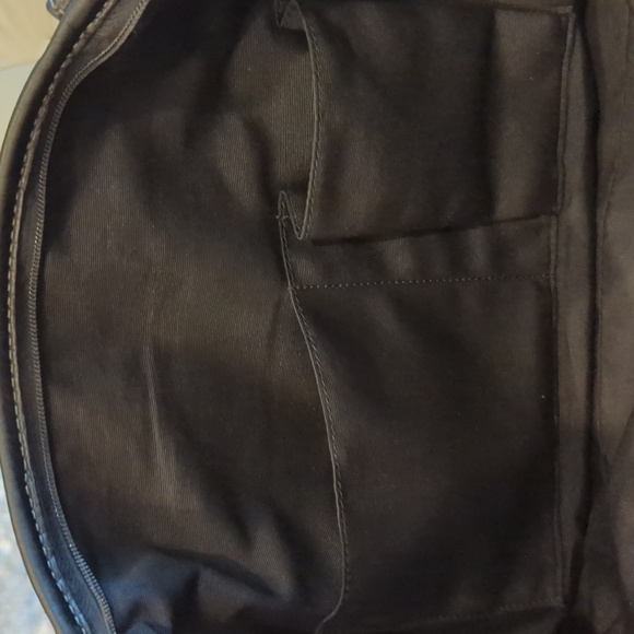 Coach Leah Black and Gray Sateen Handbag - Picture 6 of 12